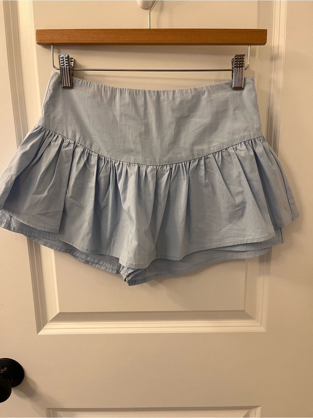 Cotton Candy Light Blue Ruffle Skort